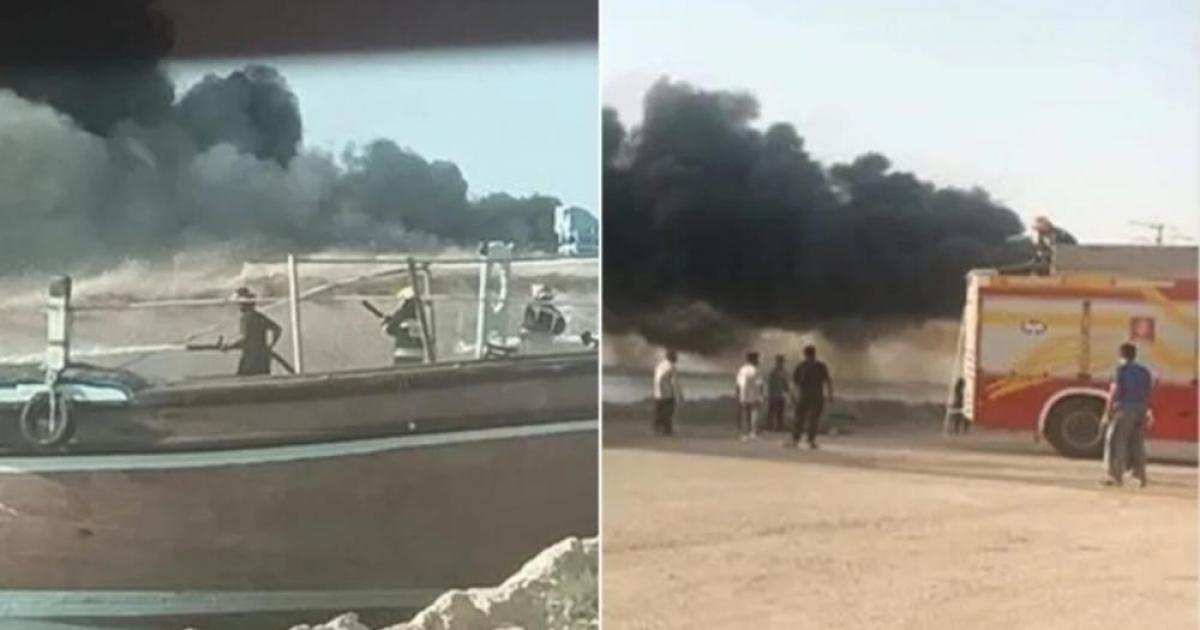 وكالة "مهر": اندلاع حريق في سفن تجارية بميناء دير الإيراني