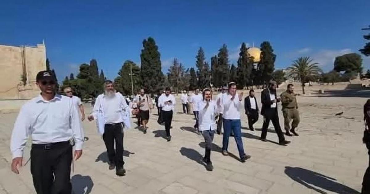 عشرات المستوطنين يقتحمون الأقصى ومجندات يرفعن علم الاحتلال داخله