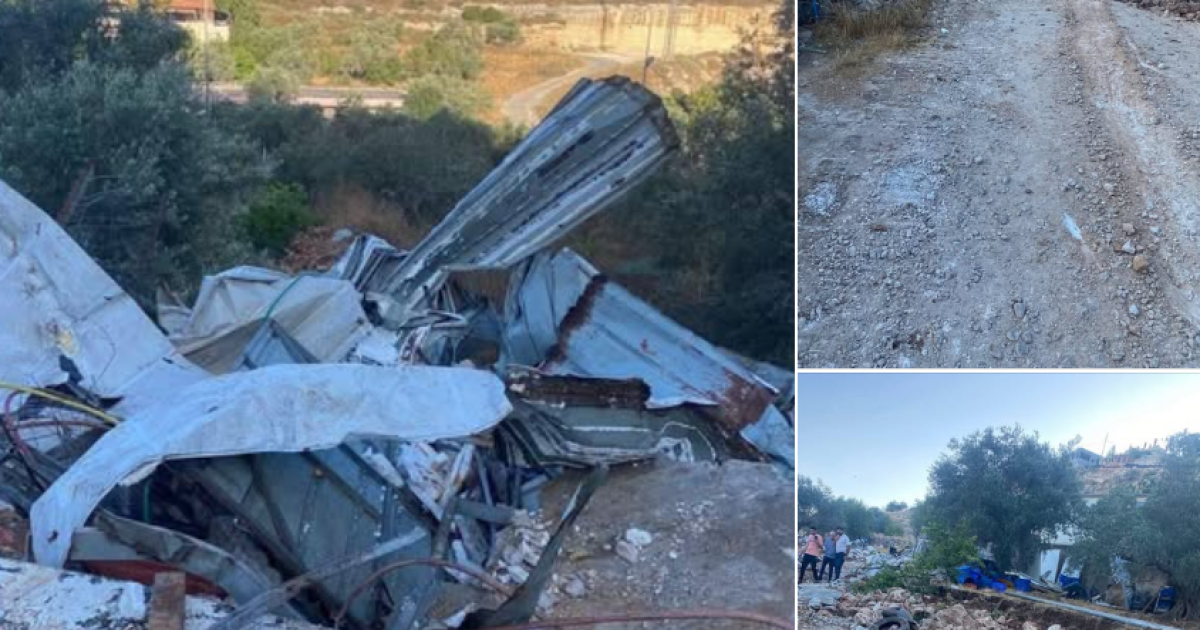 الاحتلال يهدم مسلخا للدواجن في قرية راس كركر غرب رام الله