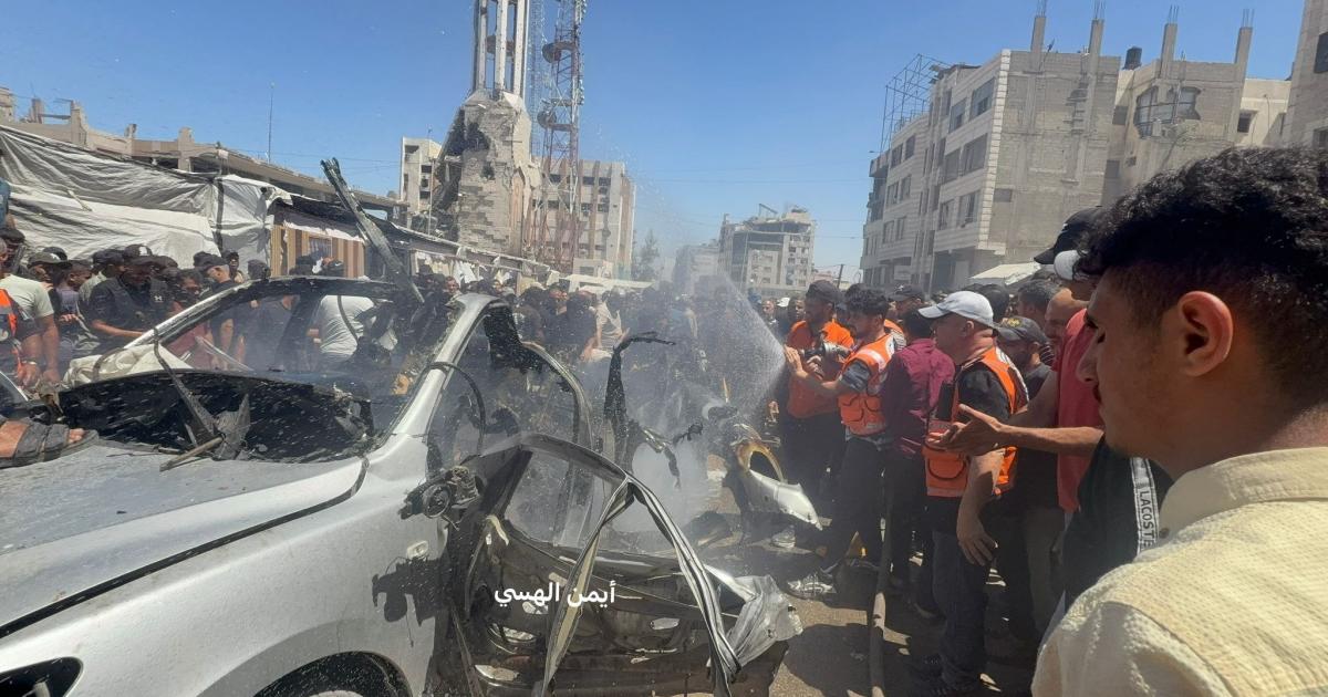 3 شهداء في قصف اسرائيلي استهدف مركبة وسط مدينة غزة