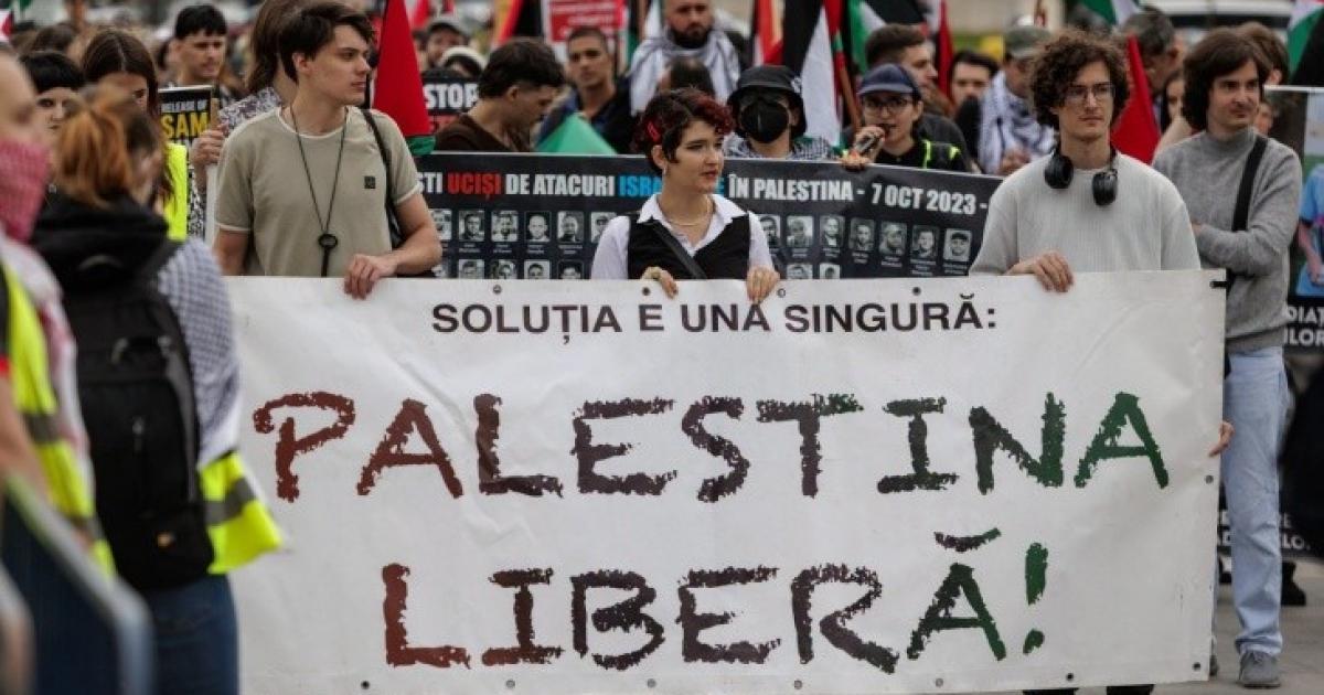 مسيرة حاشدة في بوخارست دعمًا لصمود الشعب الفلسطيني