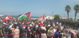 الفلسطينيون في لبنان امام السفارة الكندية 