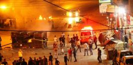 إصابة 61 شاب بجروح خلال مواجهات اندلعت الليلة الماضية في نابلس