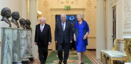 عباس والرئيس الايرلندي 