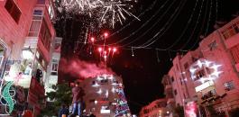 إضاءة شجرة عيد الميلاد بميدان الشهيد ياسر عرفات برام الله