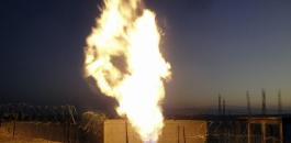 احراق محولات الغاز الاسرائيلي في اربد 