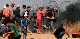 اصابة شبان بمواجهات مع الجيش الاسرائيلي على حدود غزة 