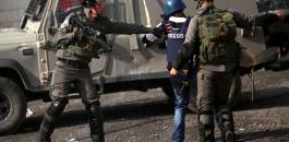 الاعتداء على الصحفيين الفلسطينيين 