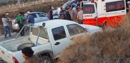 اصابة عمال فلسطينيين بحادث سير 