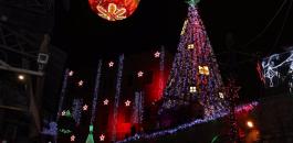 اضاءة شجرة الميلاد في القدس 