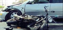 جروح خطيرة لشابين كانا يركبان دراجة نارية اصطدمت بمركبة