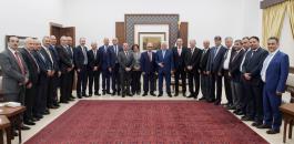 الرئيس يلتقي بوفد من رجال الاعمال الفلسطينيين 