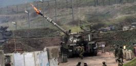 المدفعية الاسرائيلية تقصف سوريا 