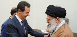 بشار الأسد خلال لقائه مع مرشد الثورة الإيرانية