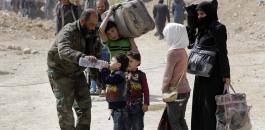 نزوح مدنيين من الغوطة الشرقية 