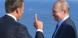 مشادة كلامية بين بوتين وماكرون 