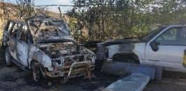 مستوطنون يحرقون مركبات في بيت صفافا 