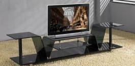 Adaptive Interior Design With Glass Accessories glass-furniture-glass-tv-stand-