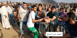 11 إصابة برصاص الاحتلال بمواجهات على حدود غزة