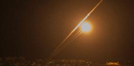 اطلاق صواريخ من قطاع غزة على اسرائيل 