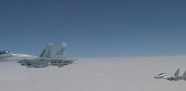 فيديو يظهر مقاتلة للناتو تعترض طائرة وزير الدفاع الروسي