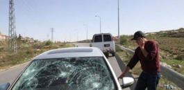 مستوطنون يهاجمون مركبات الفلسطينيين قرب حلميش 