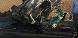 اصابة طفلين في حادث انقلاب  مركبة في الظاهرية 