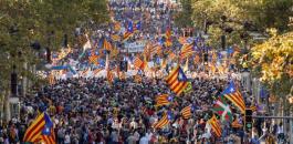 تظاهرات في كتالونيا ضد الحكومة الإسبانية