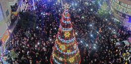 شجرة الميلاد في رام الله 