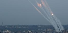 اطلاق صواريخ من قطاع غزة 