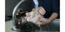 مخاطر غسل الدجاج في الماء 