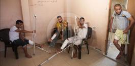 اربعة اشقاء اصيبوا برصاص الاحتلال في اقدامهم 