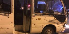 إصابات في هجوم على حافلة للشرطة