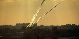 صواريخ من غزة نحو مستوطنات الاسرائيلية 