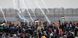 مظاهرات على حدود غزة في فعاليات ذكرى النكبة
