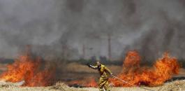 الحرائق في غزة 