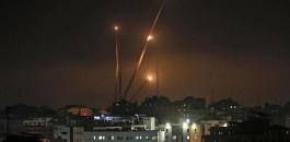 اطلاق صواريخ على قطاع غزة 