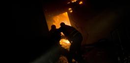 حريق بمنزل في رام الله 