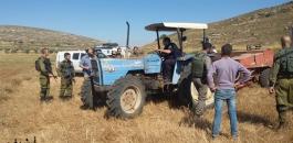  اعتقال 3 مزارعين ومصادرة آليات زراعية قرب طوباس
