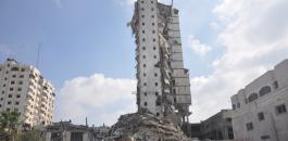 اعادة ترميم ابراج سكنية في غزة 