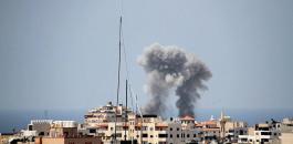 قصف نفق هجومي بغزة 