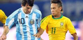 مباراة المنتخب الارجنتيني والبرازيلي 
