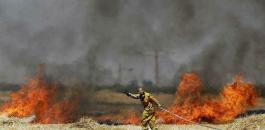 اشتعال حرائق في مستوطنات غزة 