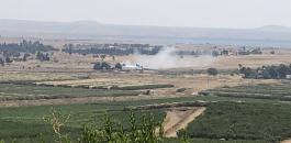 حرق المعبر بين الجولان والاراضي السورية 