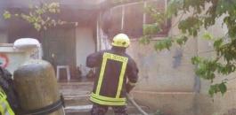 اصابة طفل بحريق منزل