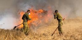 اندلاع حرائق في مستوطنات غلاف غزة 