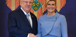 الرئيس الاسرائيلي ورئيسة كرواتيا 