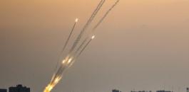 اطلاق صواريخ على مستوطنات غلاف غزة 