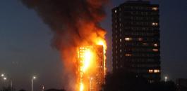 حريق في برج سكني بلندن 