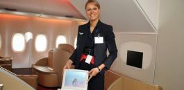 Air France flight attendant demo the TV